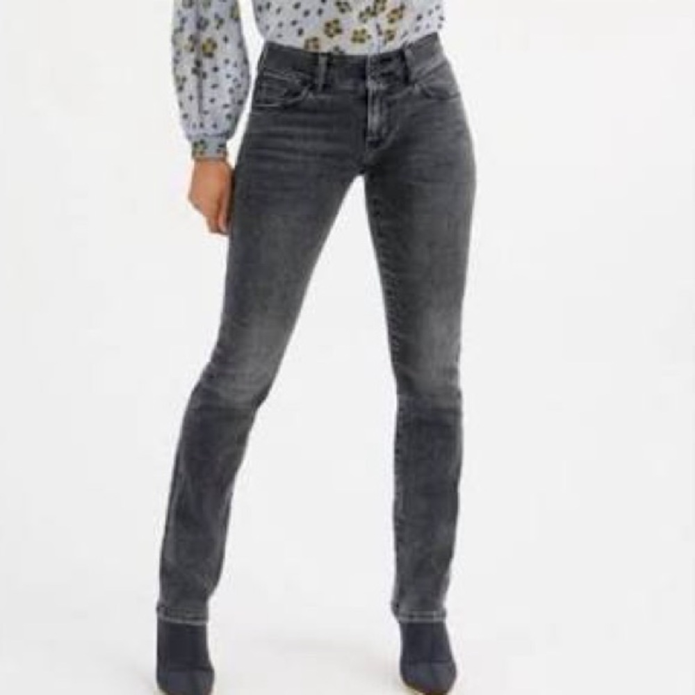 Cabi Cinch Straight Jeans in Washed Black - Size 8